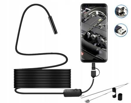Endoskop kamera inspekcyjna android usb-c led 5m