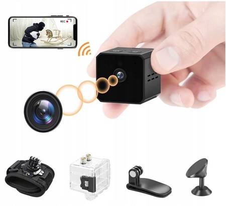 Mini kamera FHD Wi-Fi detekcja alarm tryb nocny IR